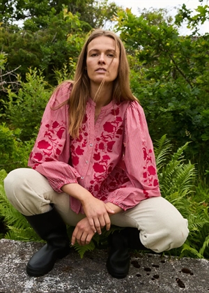 Juliane bluse Red Stripes Sissel Edelbo 